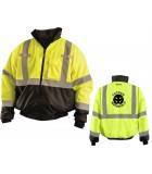 Wind & Water Proof, Insulated, Hiviz Rain Bomber Jacket GBOMJKT